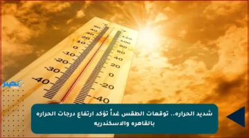 شديد الحرارة.. توقعات الطقس غداً تؤكد ارتفاع درجات الحرارة بالقاهرة والإسكندرية